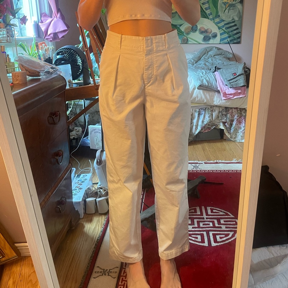 Wilfred White High-Waisted Pants